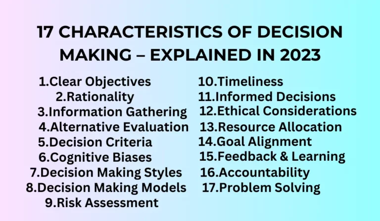 features of decision making